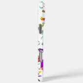 Feestelijke Kleurrijke Feestconfetti Worp over Wit Case-Mate iPhone Case (Achterkant / Rechts)