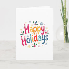 Feestelijke Kleurrijke Gelukkige Feestdagen Kerstm Kaart
