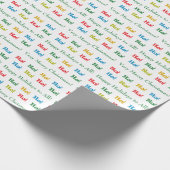 Feestelijke kleurrijke gepersonaliseerde ho! Ho! H Cadeaupapier (Hoek)