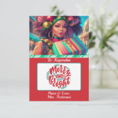 Feestelijke Kleurrijke Kerst Gift Kaart Houder (Staand voorkant)