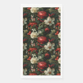 Feestelijke kleurrijke kerst Rozen, Pine en Holly Servet (Voorkant)