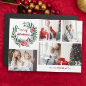 Feestelijke kleurrijke kerstkrans Fotocollage