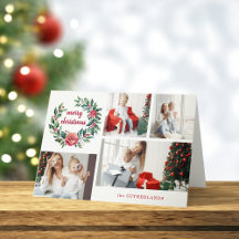 Feestelijke Kleurrijke Kerstkrans Fotocollage