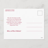 Feestelijke kleurrijke kerstkrans Fotocollage Feestdagenkaart (Achterkant)