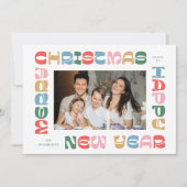 Feestelijke kleurrijke kerstvakantie Kaart (Voorkant)