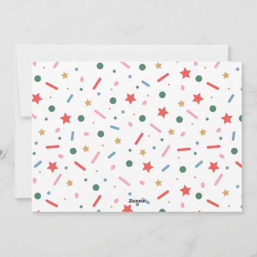 Feestelijke kleurrijke kerstvakantie Kaart (Achterkant)