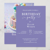 FEESTELIJKE KLEURRIJKE KINDEREN VERJAARDAG CAKE PA KAART (Voorkant / Achterkant)