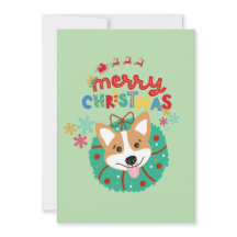 Feestelijke Kleurrijke Prettig Kerstfeest Huskie H