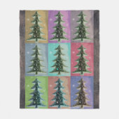 Feestelijke kleurrijke retro gepersonaliseerde ker fleece deken (Voorkant)