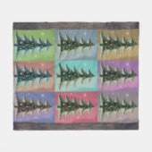 Feestelijke kleurrijke retro gepersonaliseerde ker fleece deken (Voorkant (Horizontaal))