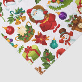 Feestelijke kleurrijke vintage kerst collage tissuepapier (Detail)