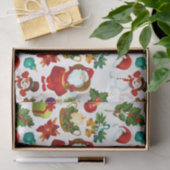 Feestelijke kleurrijke vintage kerst collage tissuepapier (Geschenk)