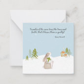 Feestelijke Knuffel Konijn Notitiekaartje (Voorkant)