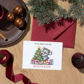 Feestelijke Koala - 'Tis het Seizoen om Vrolijk te Feestdagen Kaart