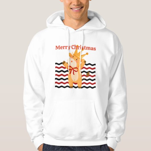 feestelijke Koe kerst,  en elegant Hoodie (Voorkant)