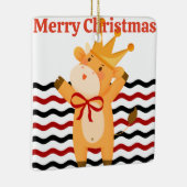 feestelijke Koe kerst,  en elegant Keramisch Ornament (Rechts)
