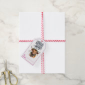 Feestelijke koe ontwerp Kerst labels Cadeaulabel (Met Touw)