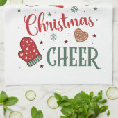 Feestelijke koekjes eggnog Kerstsfeer Theedoek (Gevouwen)