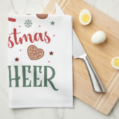 Feestelijke koekjes eggnog Kerstsfeer Theedoek (Quarter Fold)