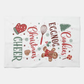 Feestelijke koekjes eggnog Kerstsfeer Theedoek (Horizontaal)