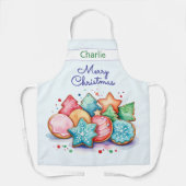 Feestelijke Koekjes Prettig Kerstfeest Persoonlijk Schort (Voorkant)