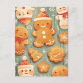 Feestelijke Koekjes van Gemberkoek Briefkaart (Voorkant)