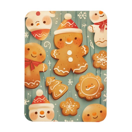 Feestelijke Koekjes van Gemberkoek Magneet (Verticaal)