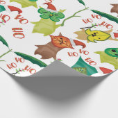 Feestelijke Korok Santas Cadeaupapier (Hoek)