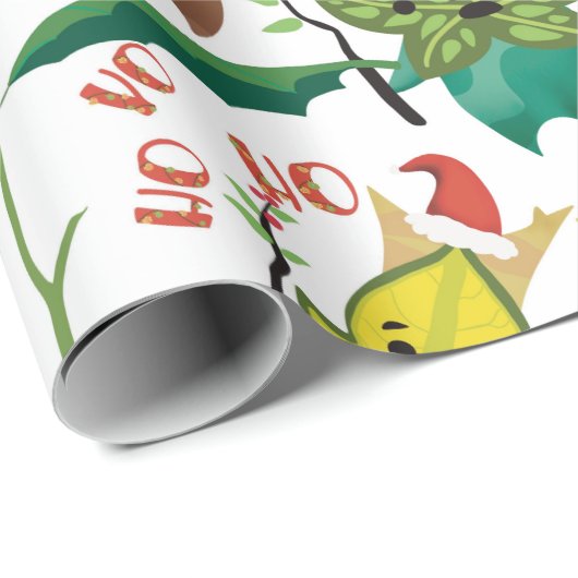 Feestelijke Korok Santas Cadeaupapier (Rol Hoek)