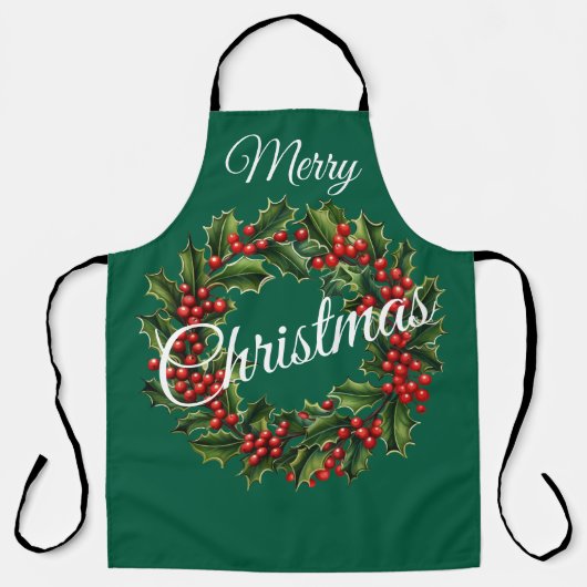  feestelijke krans begroeting schort (Voorkant)