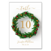 Feestelijke krans Kerstmis vakantie bruiloft Kaart (Voorkant)