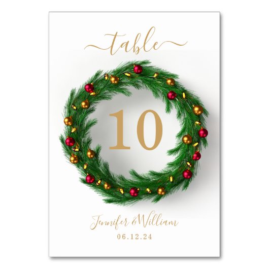 Feestelijke krans Kerstmis vakantie bruiloft Kaart (Voorkant)