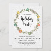 Feestelijke krans Kerstvakantie feestuitnodiging Feestdagenkaart (Voorkant)