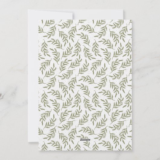 Feestelijke krans Kerstvakantie feestuitnodiging Feestdagenkaart (Achterkant)