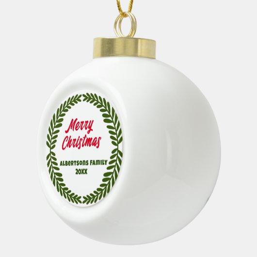 Feestelijke krans kerstversiering, Feestdagen Xmas Keramische Bal Ornament (Rechts)