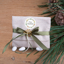 Feestelijke Krans Vrolijke Kerst Stickers