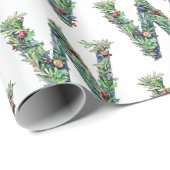 Feestelijke kransbrief W Kerstmis Cadeaupapier (Rol Hoek)
