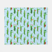 Feestelijke krokodillen in kerstkostuums patroon fleece deken (Voorkant (Horizontaal))