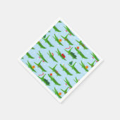 Feestelijke krokodillen in kerstkostuums patroon servet (Hoek)