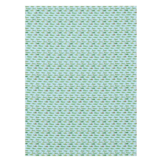 Feestelijke krokodillen in kerstkostuums patroon tafelkleed (Voorkant)