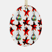 FEESTELIJKE KUNSTSCHAATSEN KERST DESIGN KERAMISCH ORNAMENT (Rechts)
