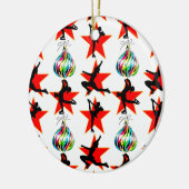 FEESTELIJKE KUNSTSCHAATSEN KERST DESIGN KERAMISCH ORNAMENT (Links)
