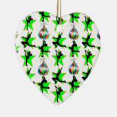 FEESTELIJKE KUNSTSCHAATSEN KERST DESIGN KERAMISCH ORNAMENT (Rechts)