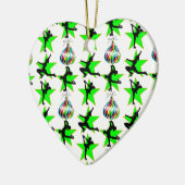 FEESTELIJKE KUNSTSCHAATSEN KERST DESIGN KERAMISCH ORNAMENT (Links)