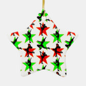 FEESTELIJKE KUNSTSCHAATSER KERSTONTWERP KERAMISCH ORNAMENT (Achterkant)