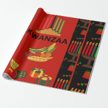 Feestelijke Kwanzaa Design met Kinara, Fruit en Gi