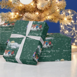 Feestelijke Kwintet Boodschap Kerst Cadeaupapier