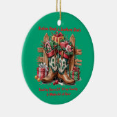 Feestelijke Laarzen Keramisch Ornament (Rechts)