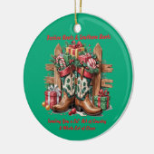Feestelijke Laarzen Keramisch Ornament (Links)