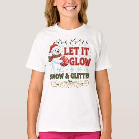 Feestelijke Laat het Gloeien T-shirt (Voorkant)